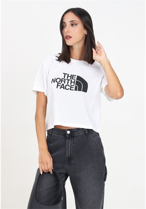 T-shirt a manica corta easy relaxed cropped bianca da donna THE NORTH FACE | NF0A8A6HFN41.